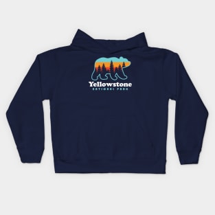 Yellowstone National Park Bear Retro Kids Hoodie